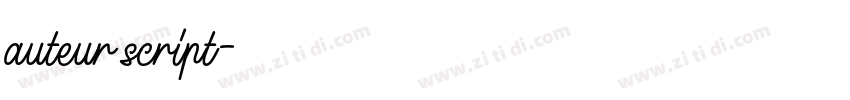 auteur script字体转换 auteur script字体转换